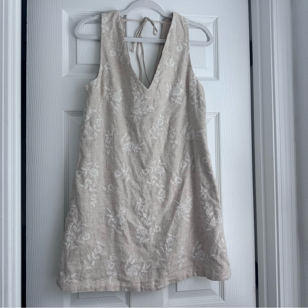 Abercrombie & Fitch Cream Floral Mini Dress